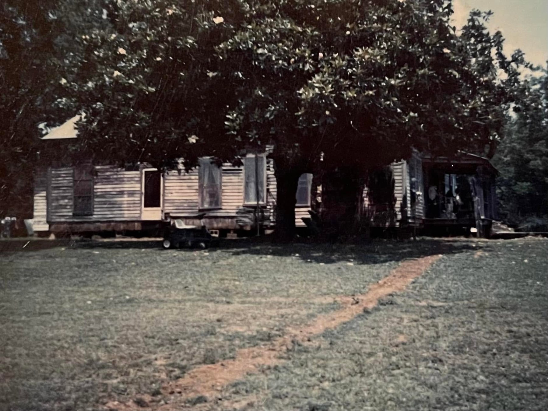 Historic side view of the Whiteman home